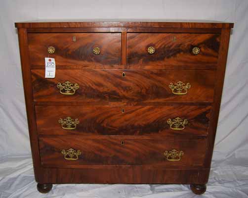 1800s Flame Mahogany Dresser